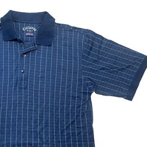 Callaway Golf Polo Shirt Mens Size Large Blue Logo embroidered‎ 100% Fine Cotton